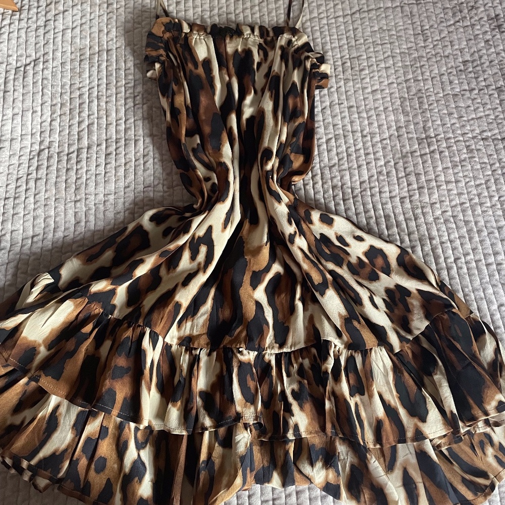 OTTE Silk Leopard Free Fall dress